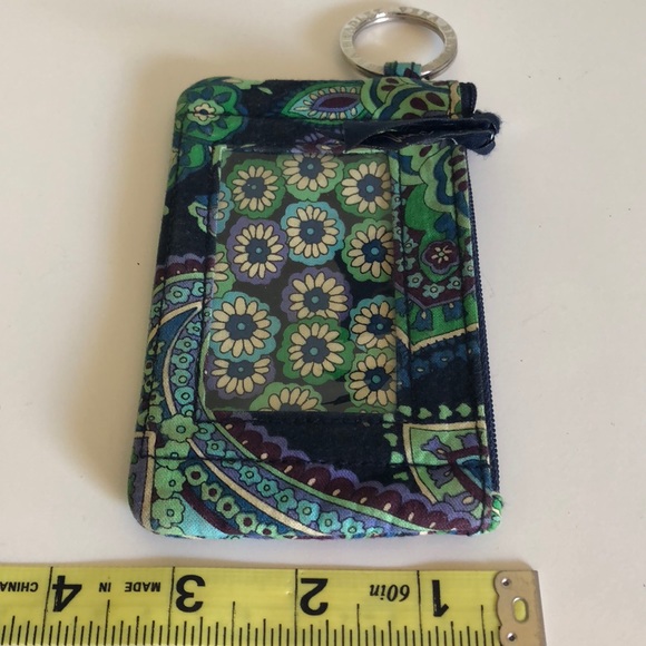 BEAUTIFUL BLUE FLORAL VERA RETIRED ID KEY PURSE - Picture 4 of 8